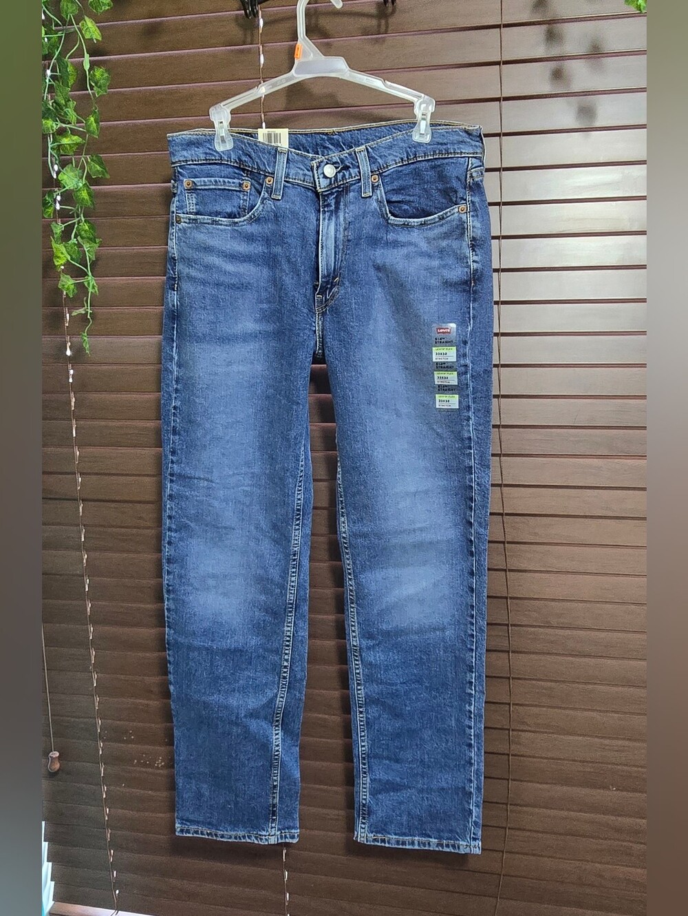 NWT Levi's 514 Straight Stretch Low Rise Midwash Men's Jeans Size 33/32